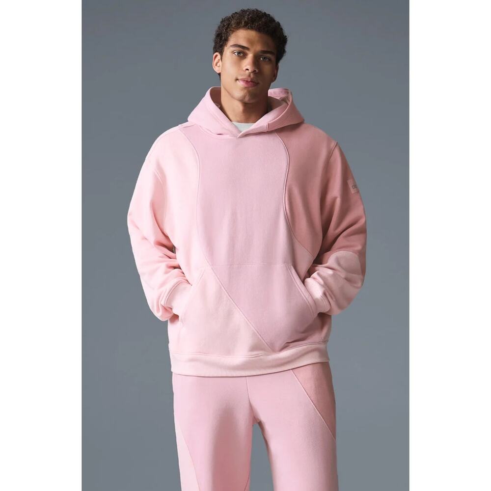 Alo Yoga Make Waves Hoodie Sunset Pink Tonal Athleisure Gym Sports Size L